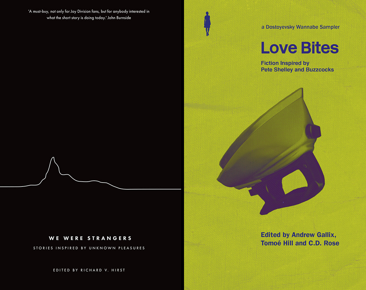 Vlevo obálka knihy We Were Strangers, vpravo publikace Love Bites