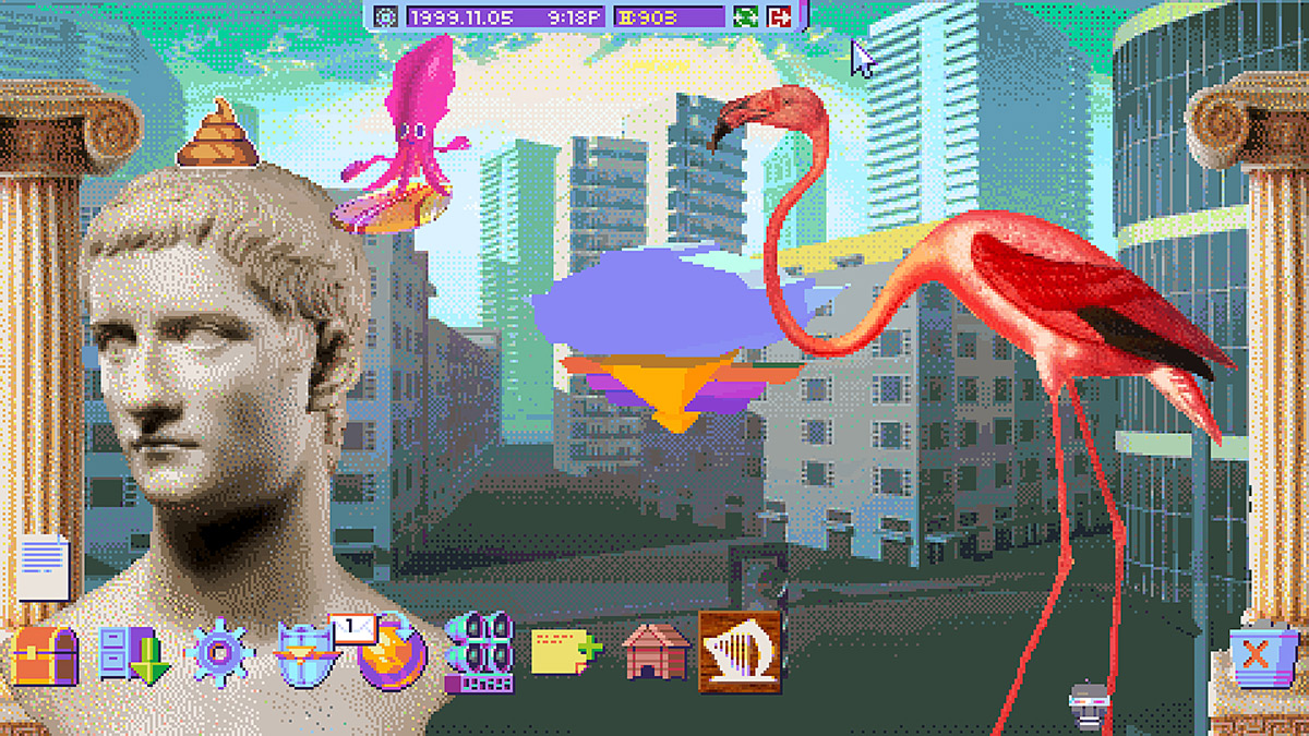 Screenshot z nezávislé hry Hypnospace Outlaw