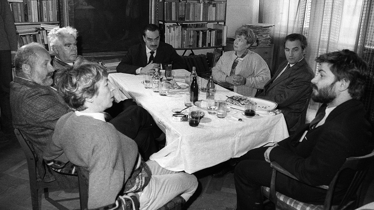 Účastníci semináře na vratislavské univerzitě v&nbsp;listopadu 1989