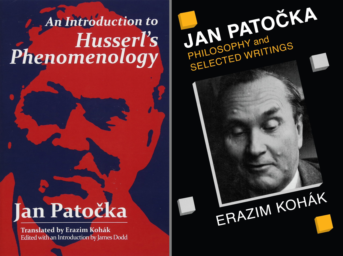 Dvě obálky knih, Kohákův anglický překlad Patočkovy Husserlovy fenomenologie a Kohákova anglická kniha o Janu Patočkovi