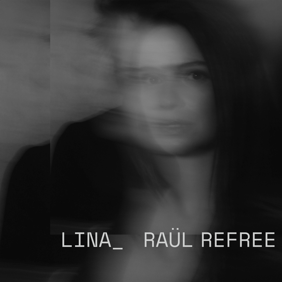 černobílý rozmazaný portrét, obal alba Lina_Raül Refree
