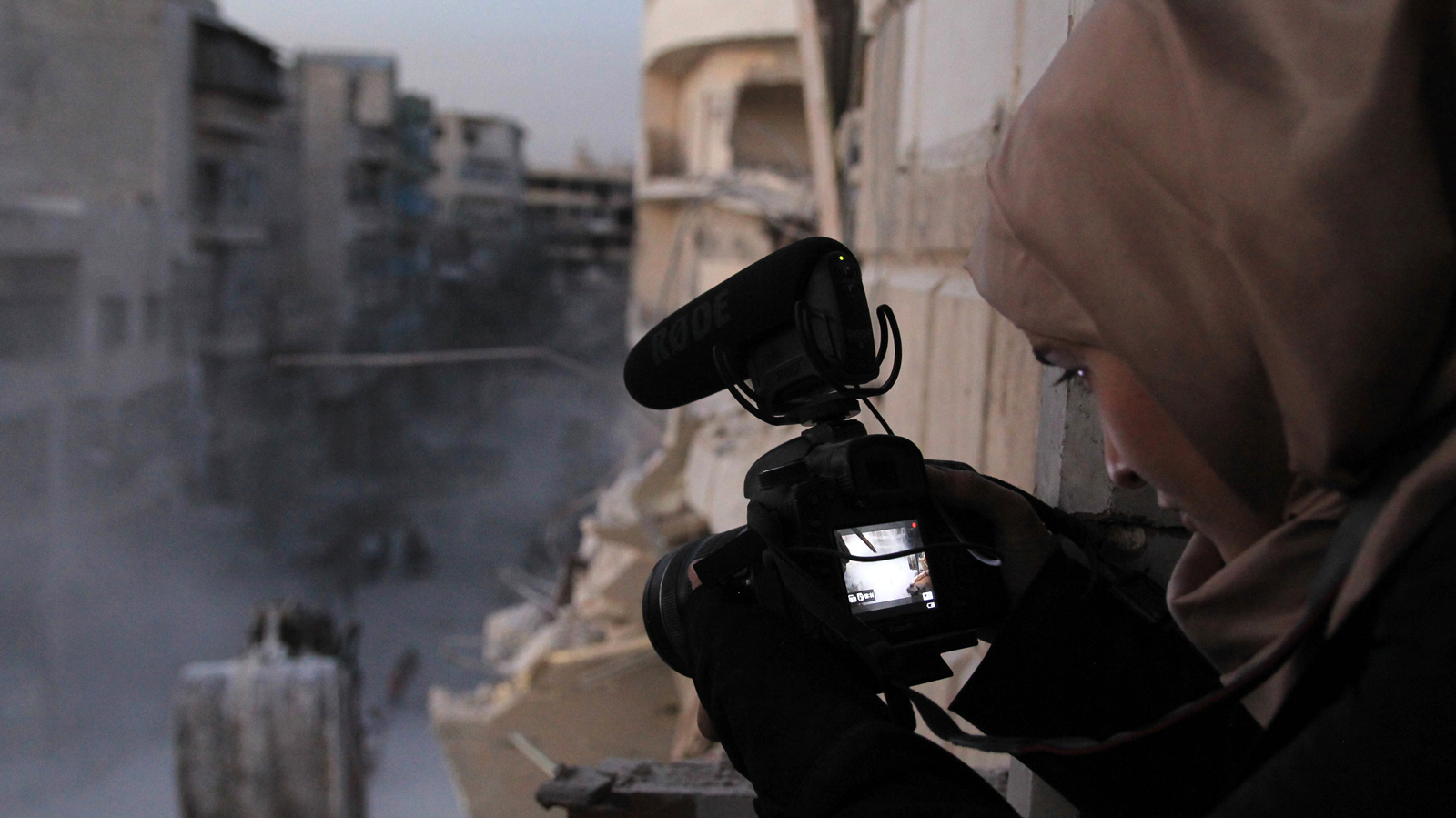 Waad Al-Kateab natáčí v Aleppu