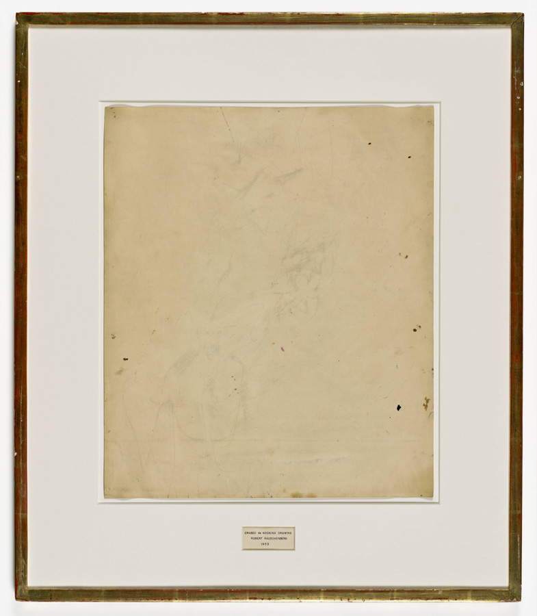 Vygumovaná kresba Willema de Kooninga v rámu
