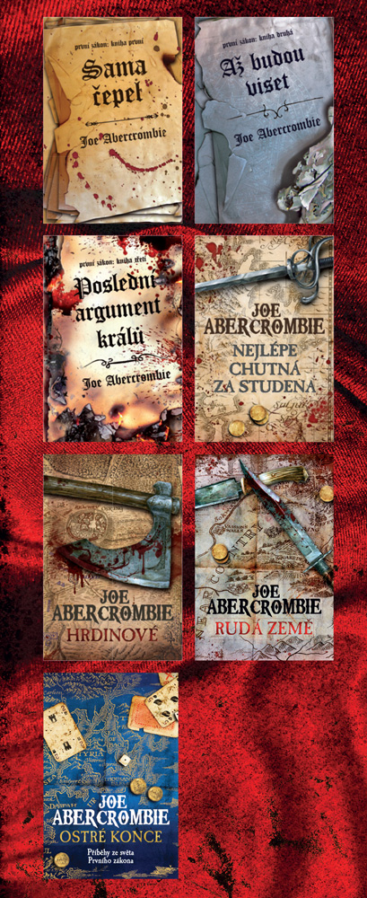 Sedm česky vydaných knih Joea Abercrombieho