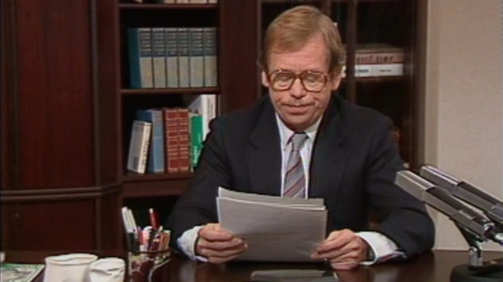 Václav Havel čte novoroční projev