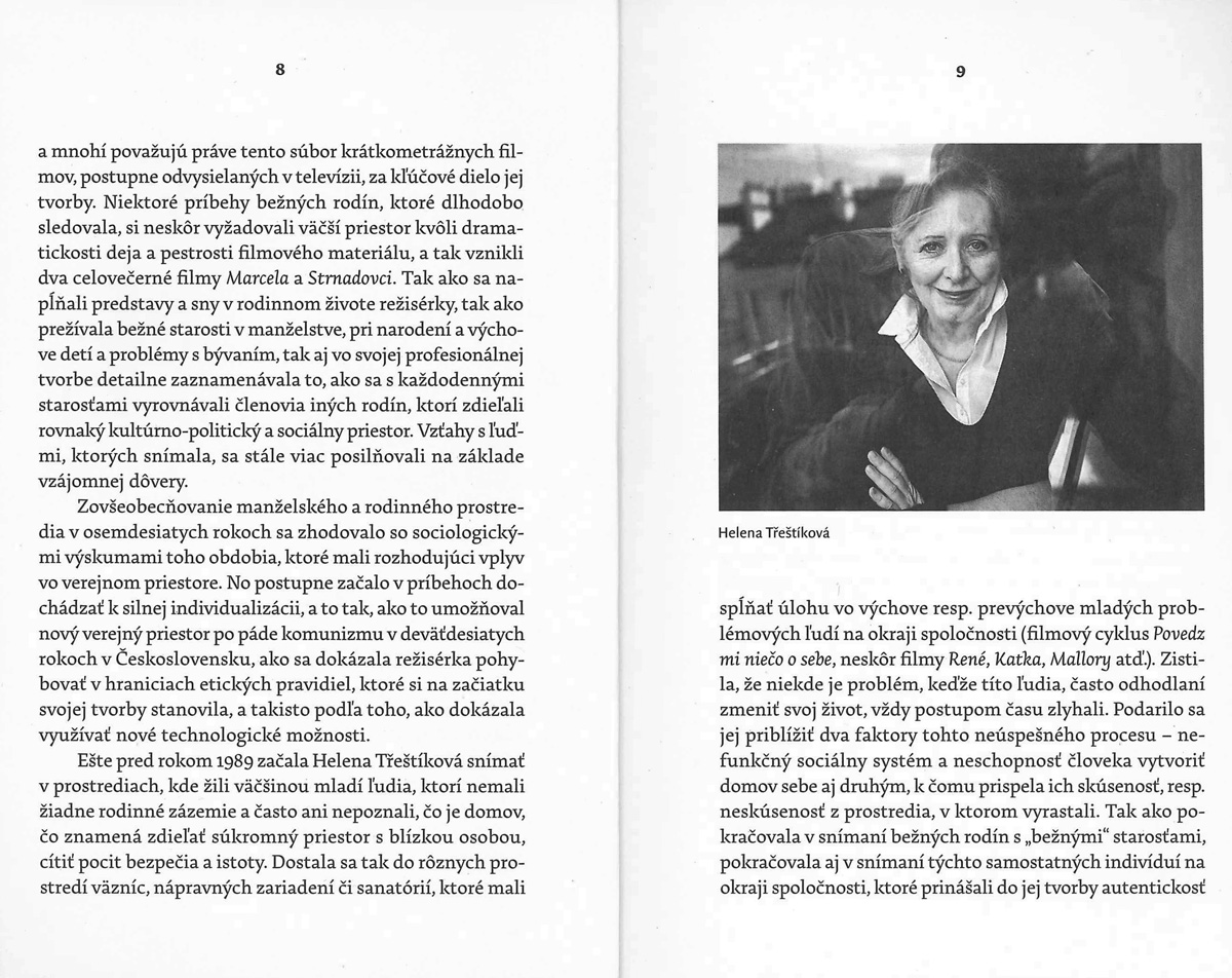 pohled do knihy s portrétem Heleny Třeštíkové