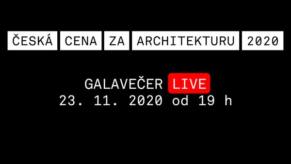 nápis Česká cena za architekturu 2020