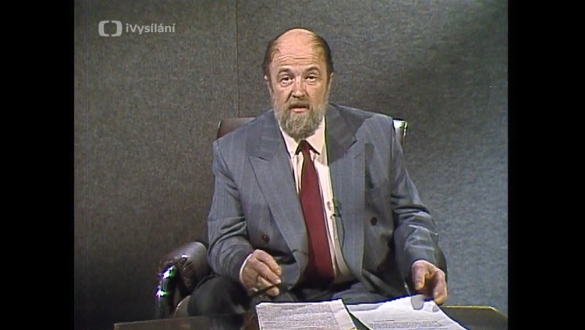 Jindřich Fairaizl během TV projevu