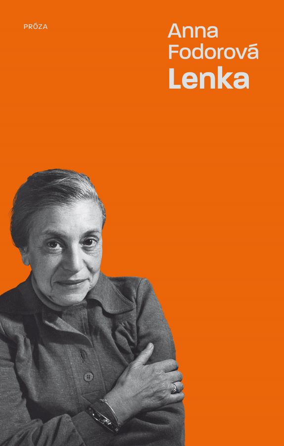 oranžová obálka knihy s portrétem Lenky Reinerové
