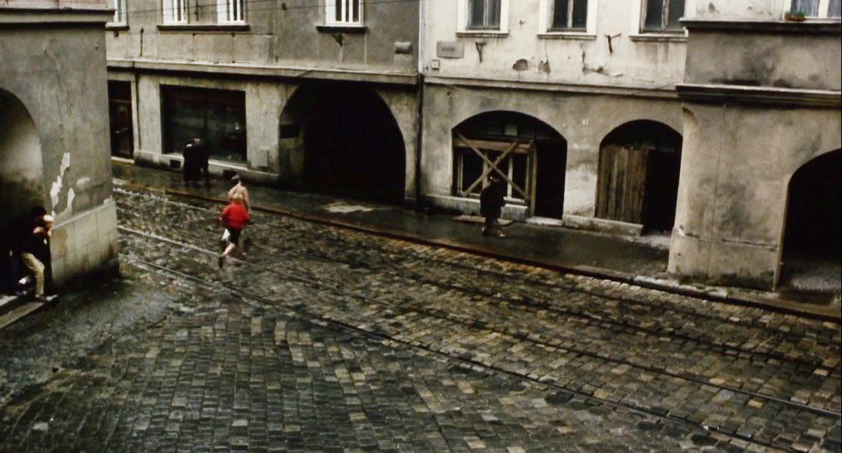 záběr z&nbsp;Pekařské ulice v&nbsp;centru Olomouce