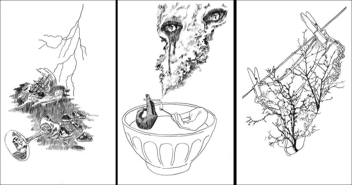Tři ilustrace Adély Marie Jirků