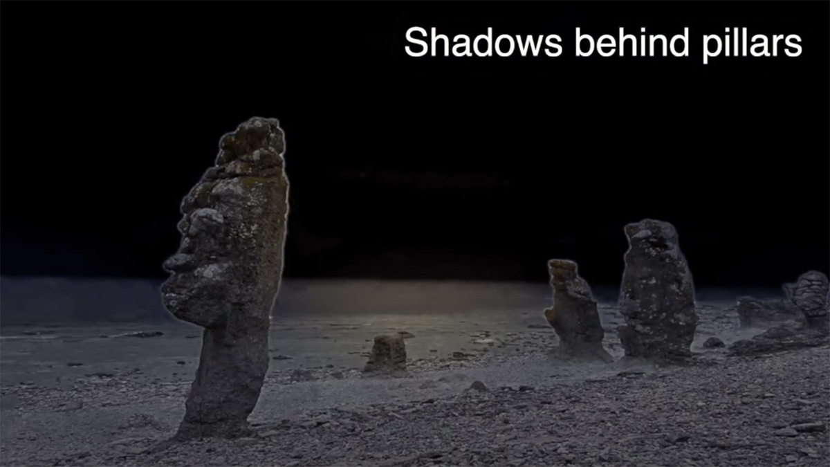 Shadows Behind Pillars