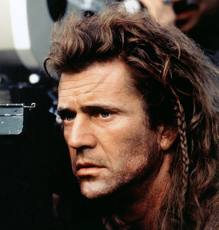 Mel Gibson při natáčení Statečného srdce
