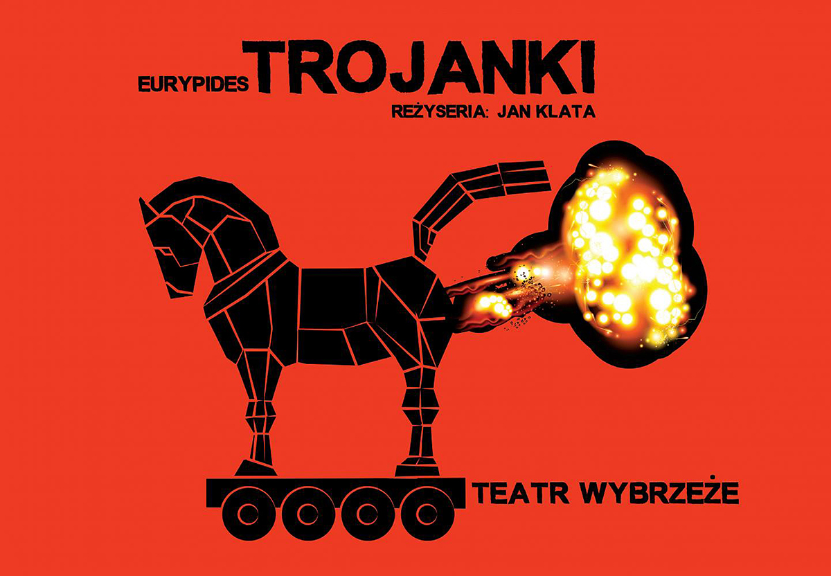 Plakát k inscenaci Trójanky