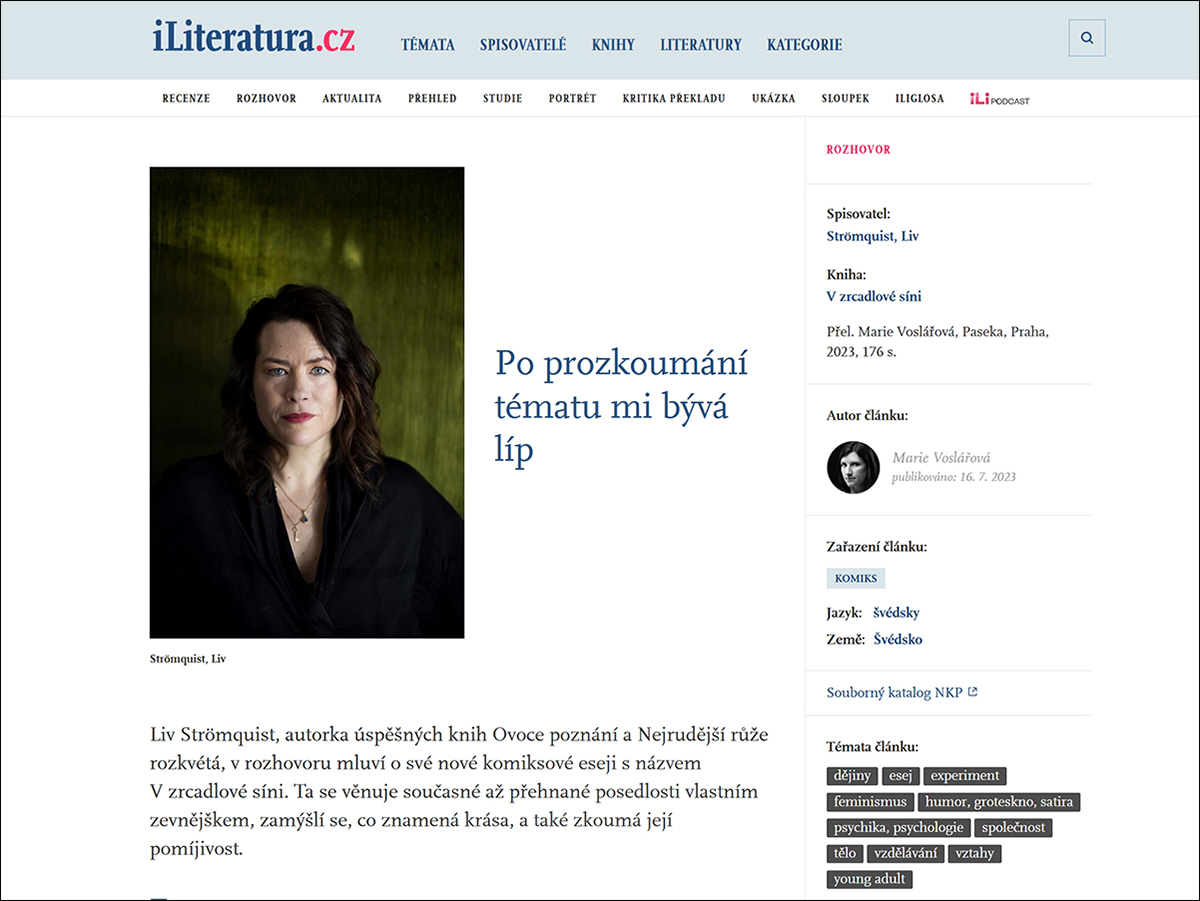 Screenshot z iLiteratury.cz