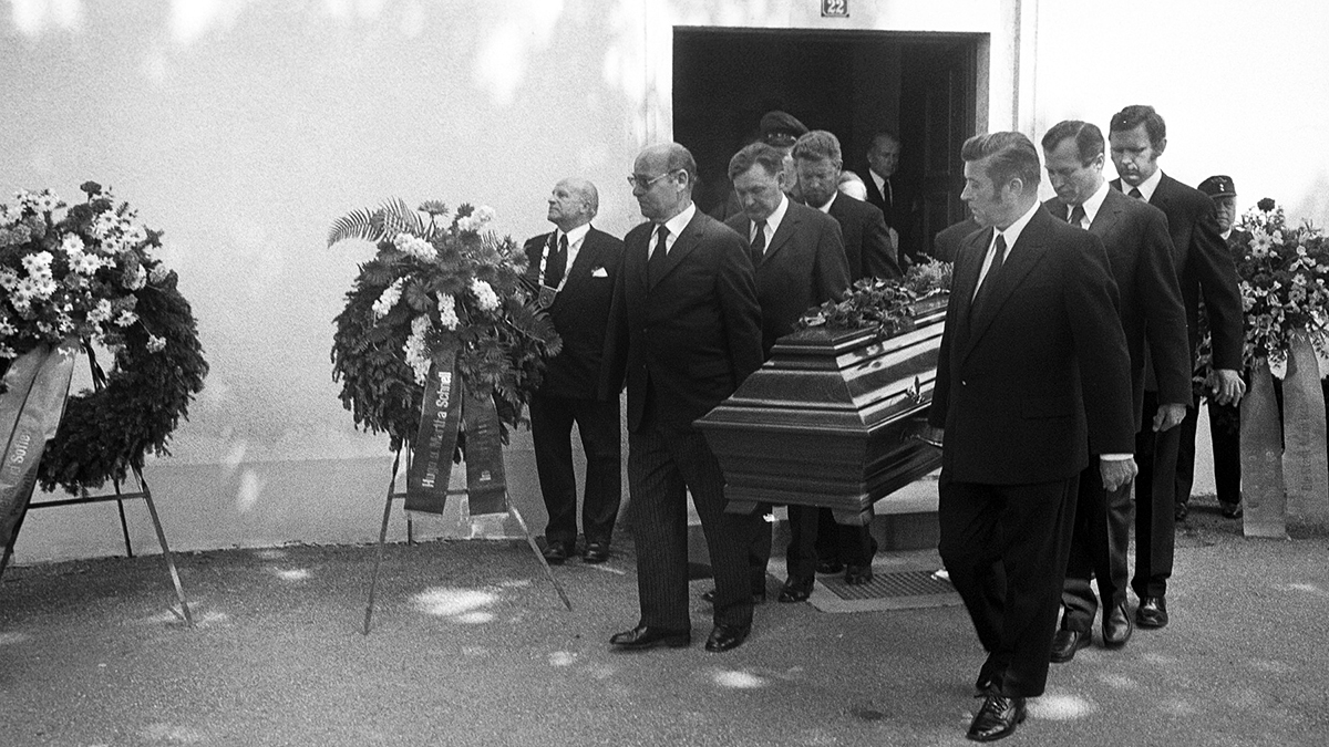 Pohřeb Martina Heideggera 28. května 1976 