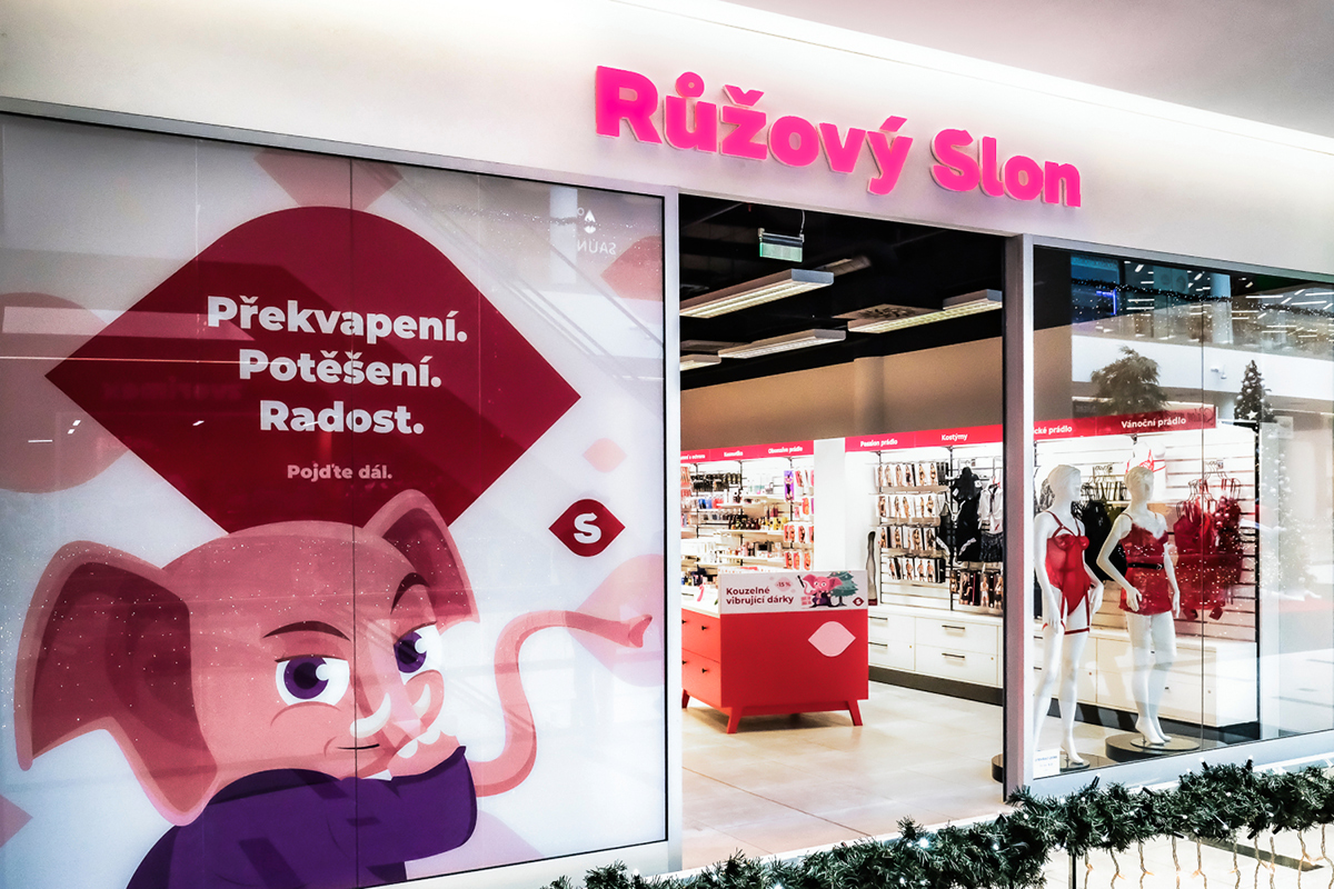 prodejny Růžového slona