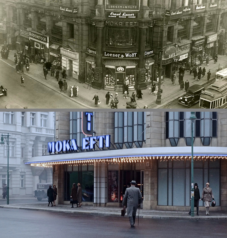 Berlínský Moka-Efti v ulici Friedrichstrasse