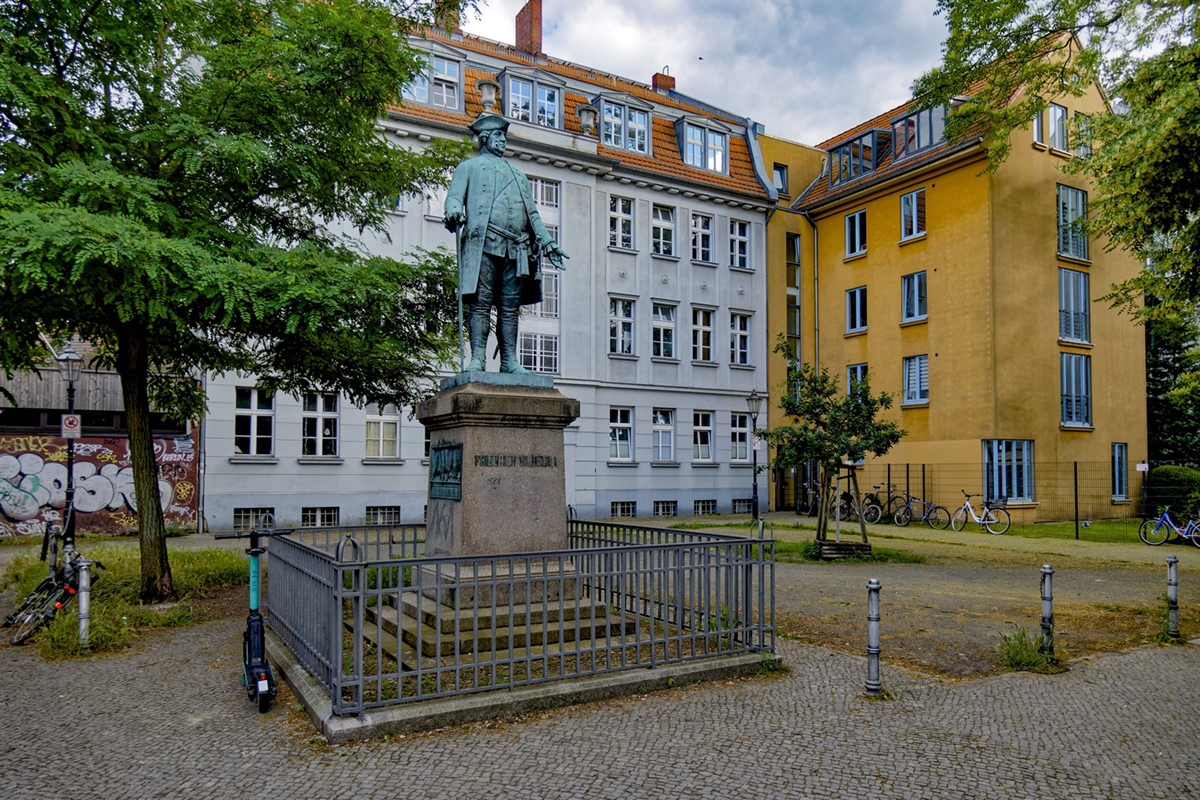 Památník pruského krále Fridricha Viléma I. v lokalitě Böhmisch-Rixdorf