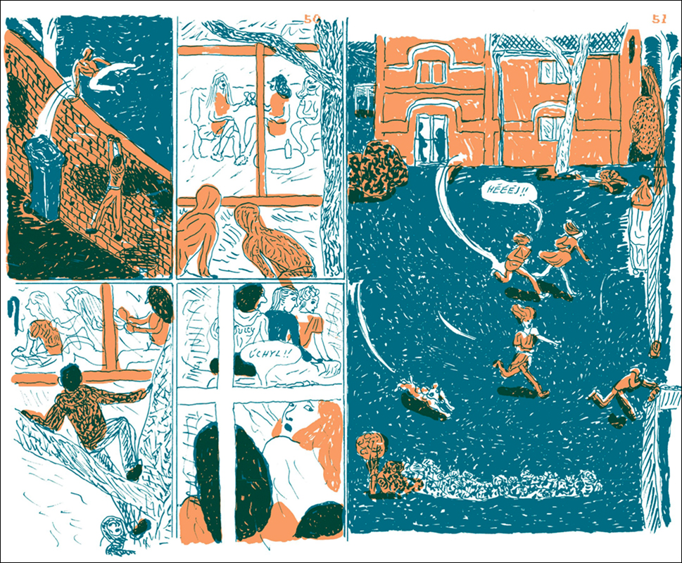 Ukázka z ilustrací Sáry Paldanové v knize Já, Tran a všechno ostatní
