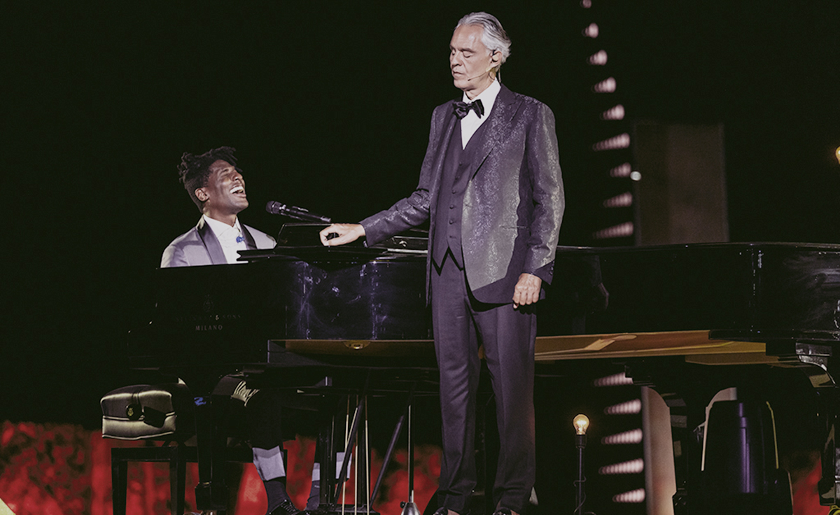 Italský tenorista Andrea Bocelli 