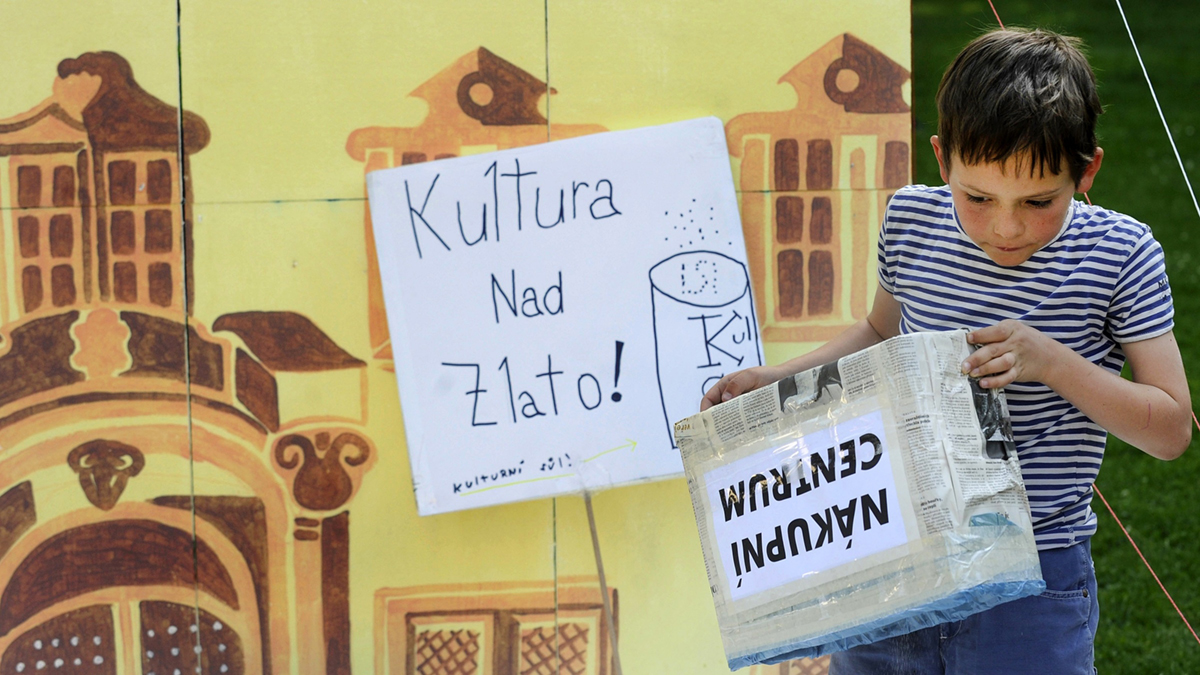 Z happeningu Kultura nad zlato uspořádané v Praze iniciativou Za Česko kulturní