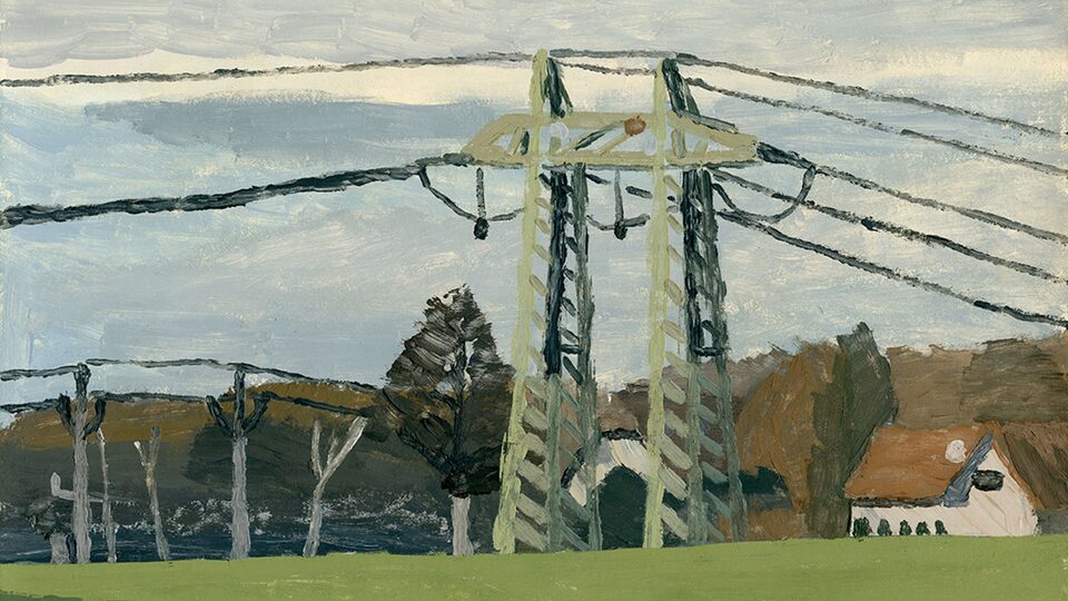 Vysoké napětí / 2023 / 210 × 297 mm / tempera na papíře / foto: Vasil Artamonov