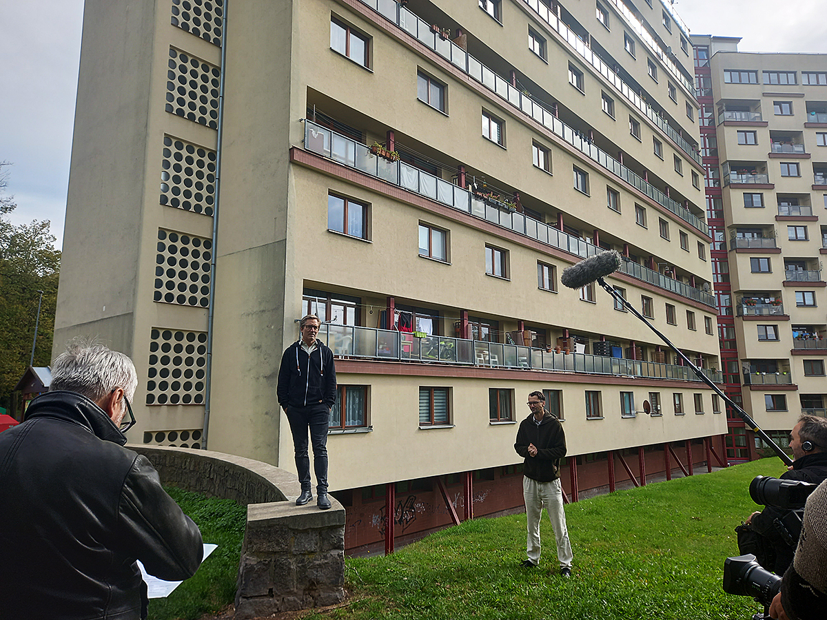 Ondřej Cihlář spolu s režisérem a hercem Jiřím Havelkou