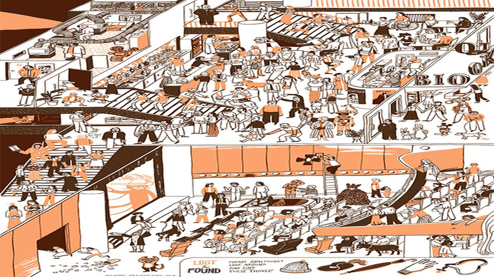 Lost and Found / 2023 / sítotisk / 707 × 1000 mm / foto: Marie Nakonečná