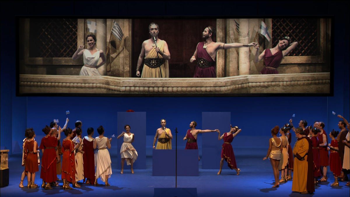 Z pařížské inscenace operety Krásná Helena