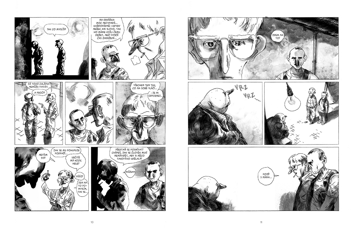 Pohled na dvojstranu komiksu