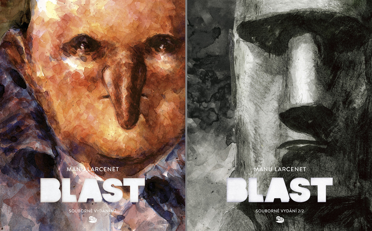 Obálky obou dílu komiksu Blast