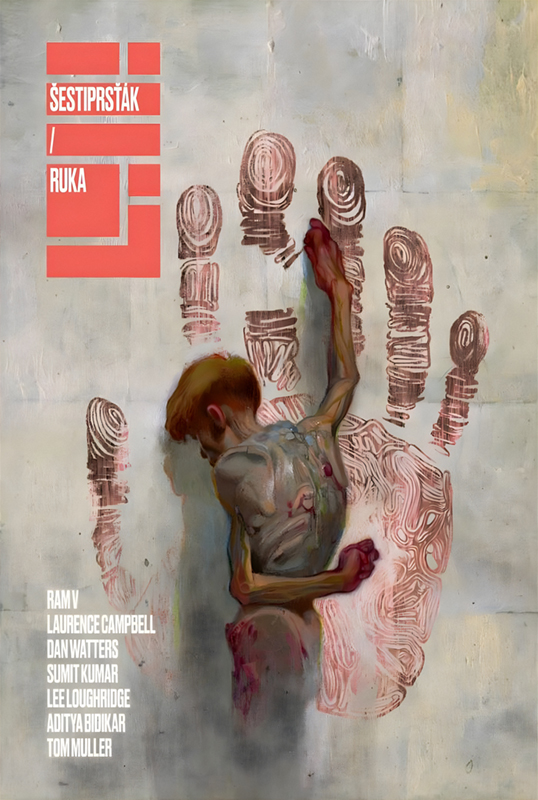 Dva v jednom: obálka svazku s komiksy Šestiprsťák a Ruka