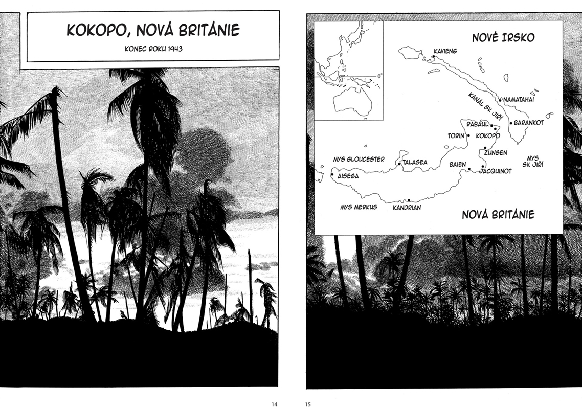 Dvě sousední strany z mangy Vstříc vznešené smrti! od Šigerua Mizukiho