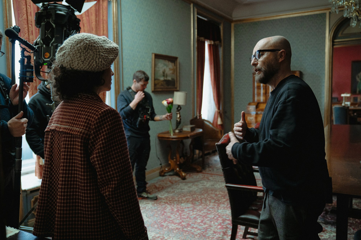 Režisér Tomáš Mašín při natáčení filmu Gerta Schnirch