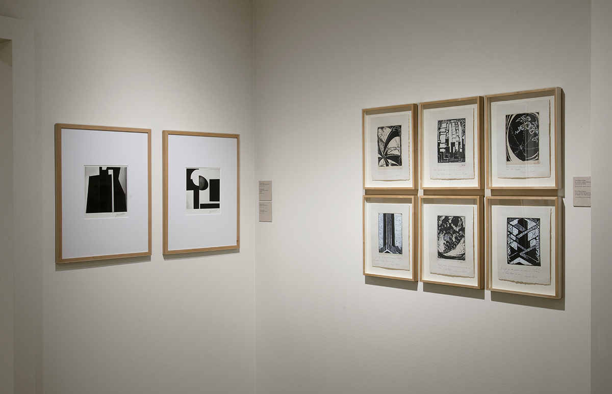 Pohled do výstavy Josef Šíma. Mezisvěty