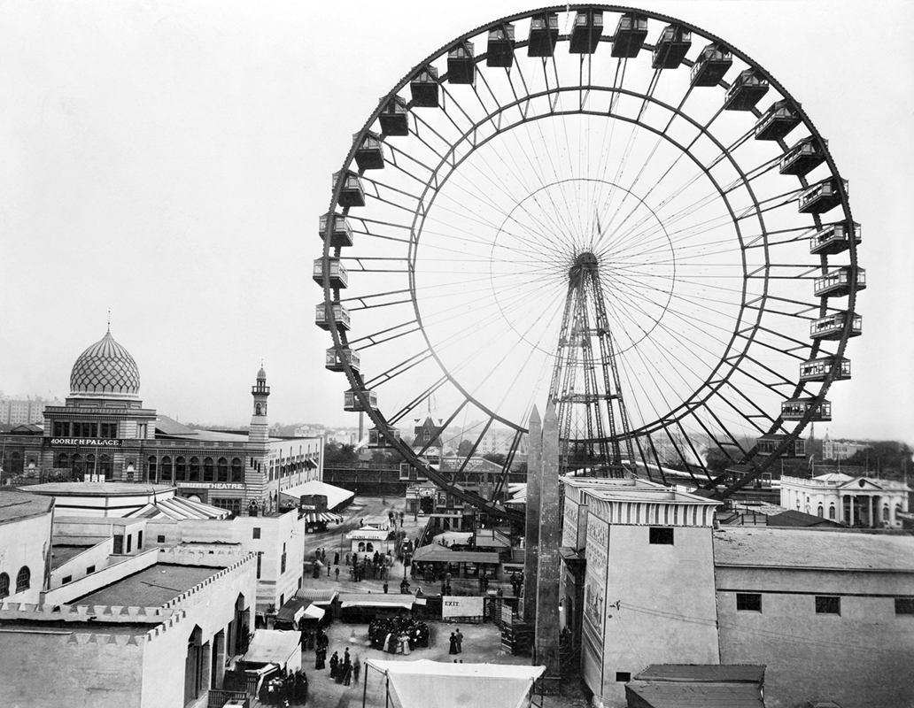 Obří Kolo čili Ferris Wheel na Světovou výstavu v Chicagu v roce 1893