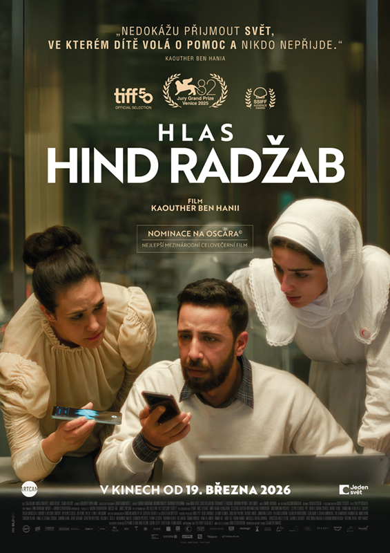 Český plakát k filmu Hlas Hind Radžab