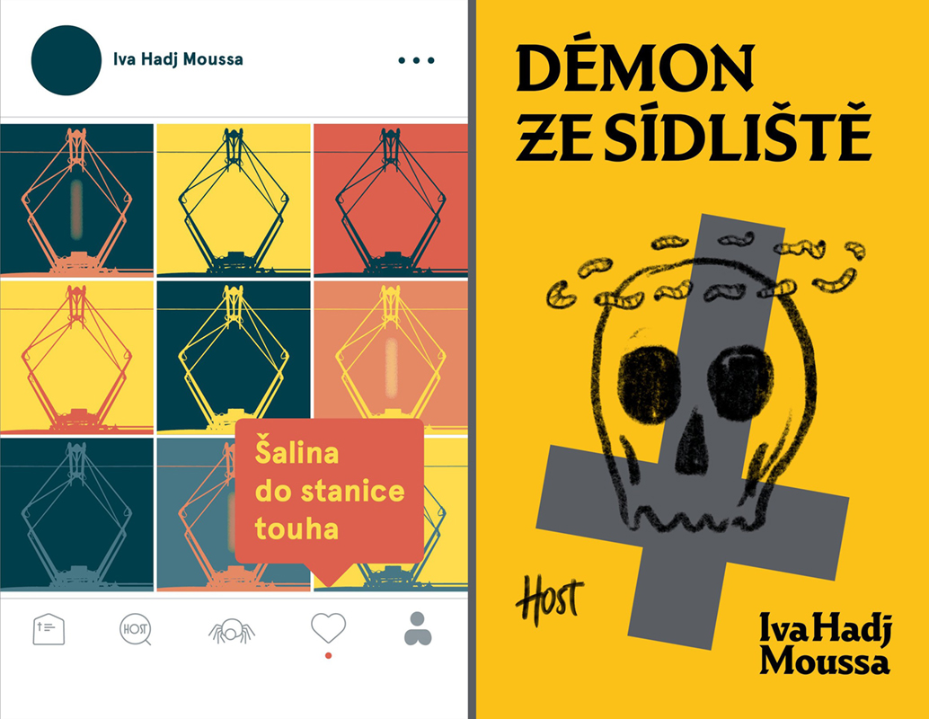 Obálky románů Šalina do stanice touha a Démon ze sídliště