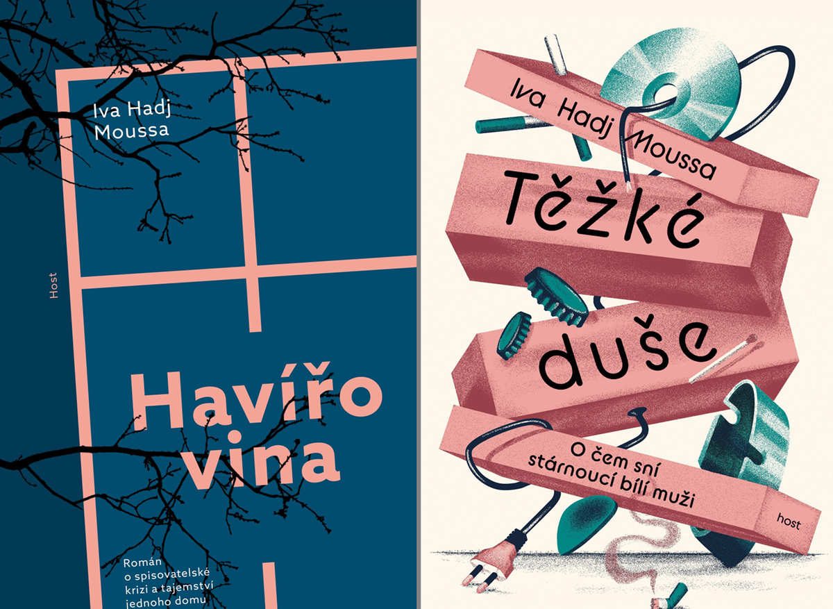 Obálky knih Havířovina a Těžké duše