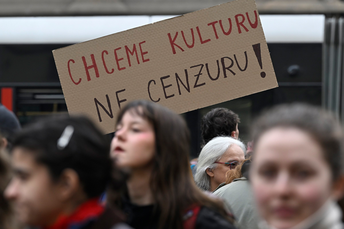 Z demonstrace Stojíme za kulturou!