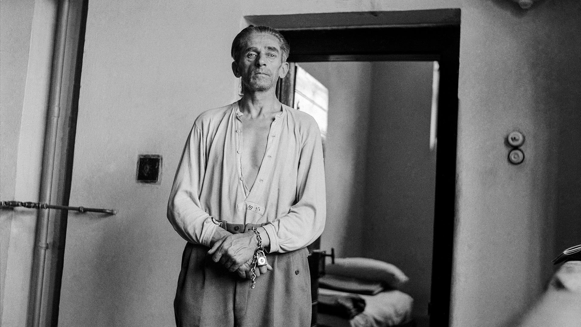 Bývalý státní ministr pro Čechy a Moravu Karl Hermann Frank 1. srpna 1945 ve své cele v pankrácké věznici v Praze