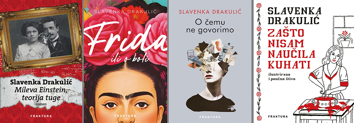 Obálky čtyř z knih Slavenky Drakulić