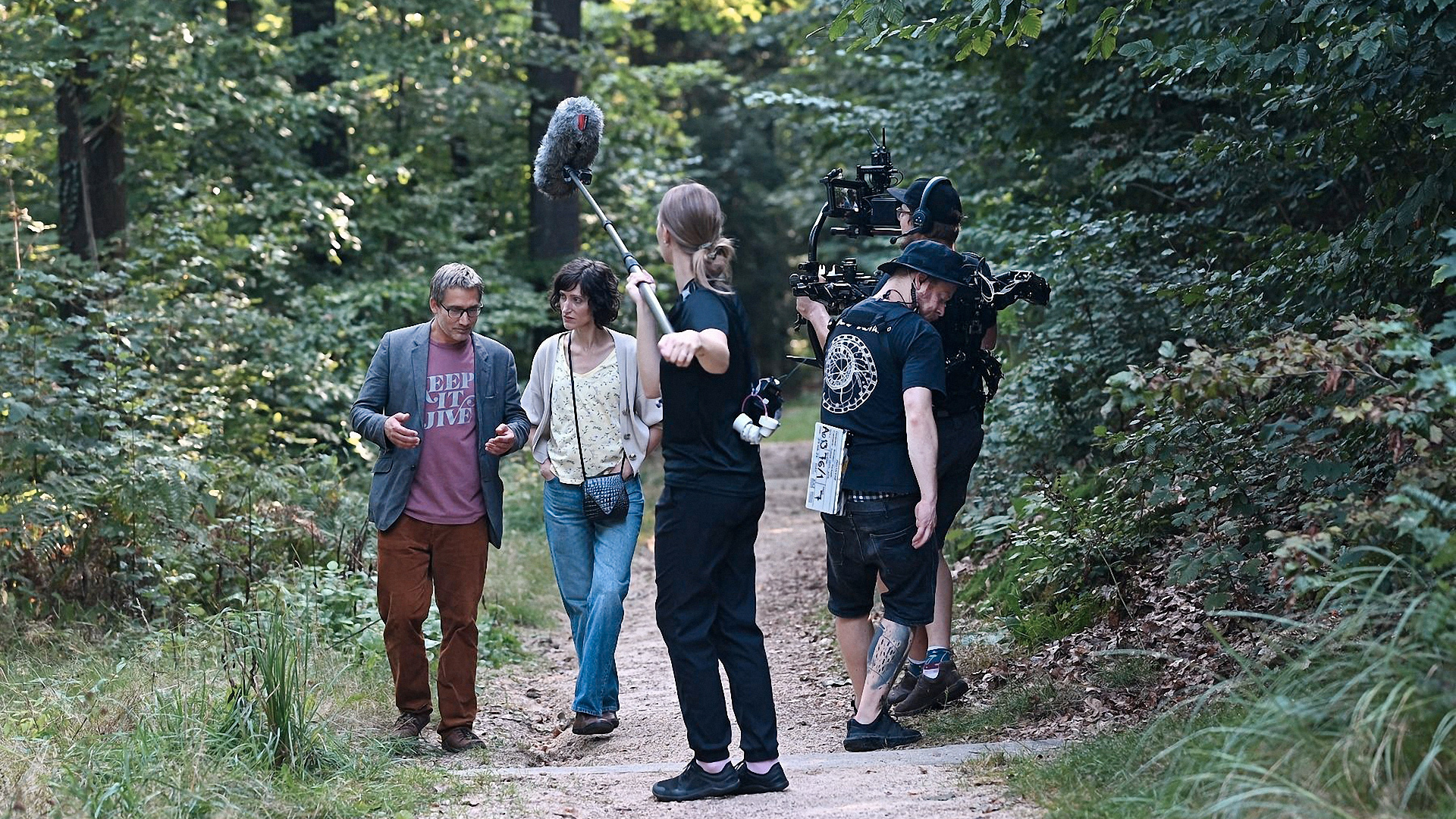 Jiří Havelka a Marie Švestková při natáčení filmu Mistryně