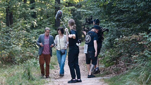 Jiří Havelka a Marie Švestková při natáčení filmu Mistryně