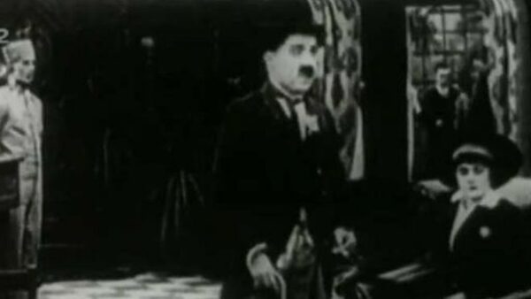 Chaplin a deštník